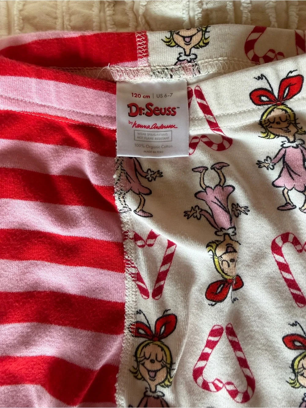 Hanna Andersson Pink and Red Cindy Lou Who Dr. Seuss Pajama Top